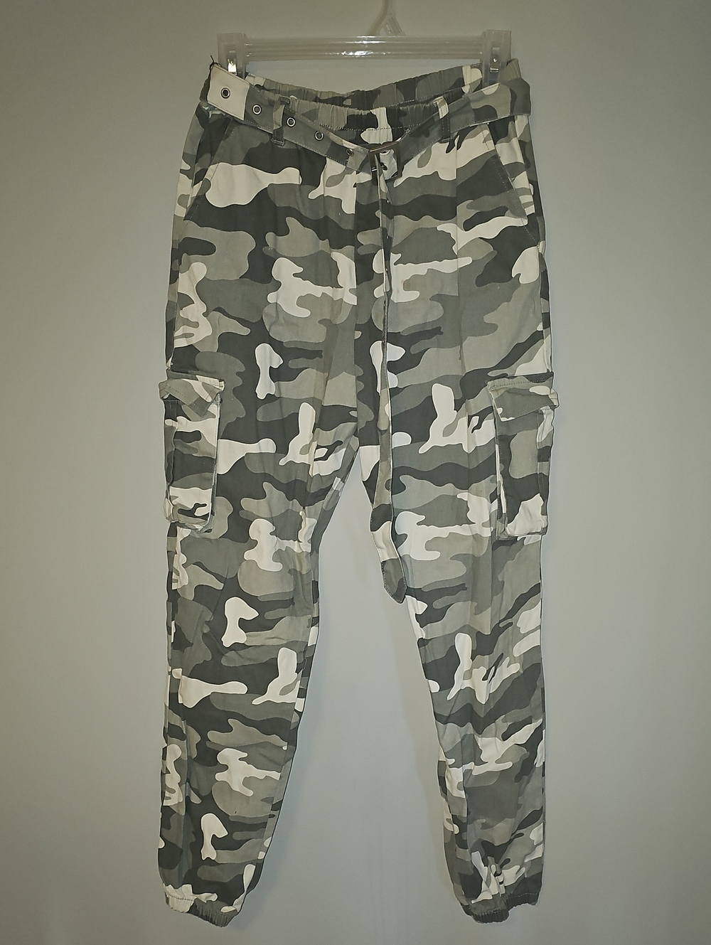 Streetwear Society Camo Cargo Pants Matching Belt Medium